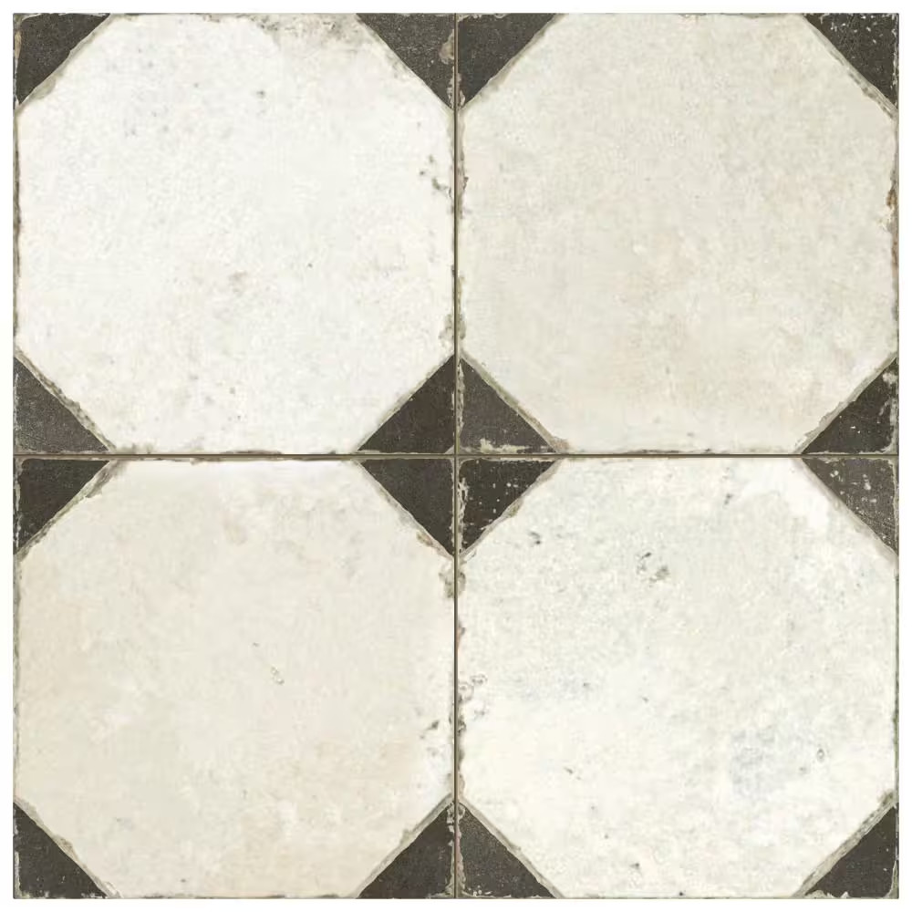 Kings Yard Nero 17-5/8 In. X 17-5/8 In. Ceramic Floor and Wall Tile (10.95 Sq. F