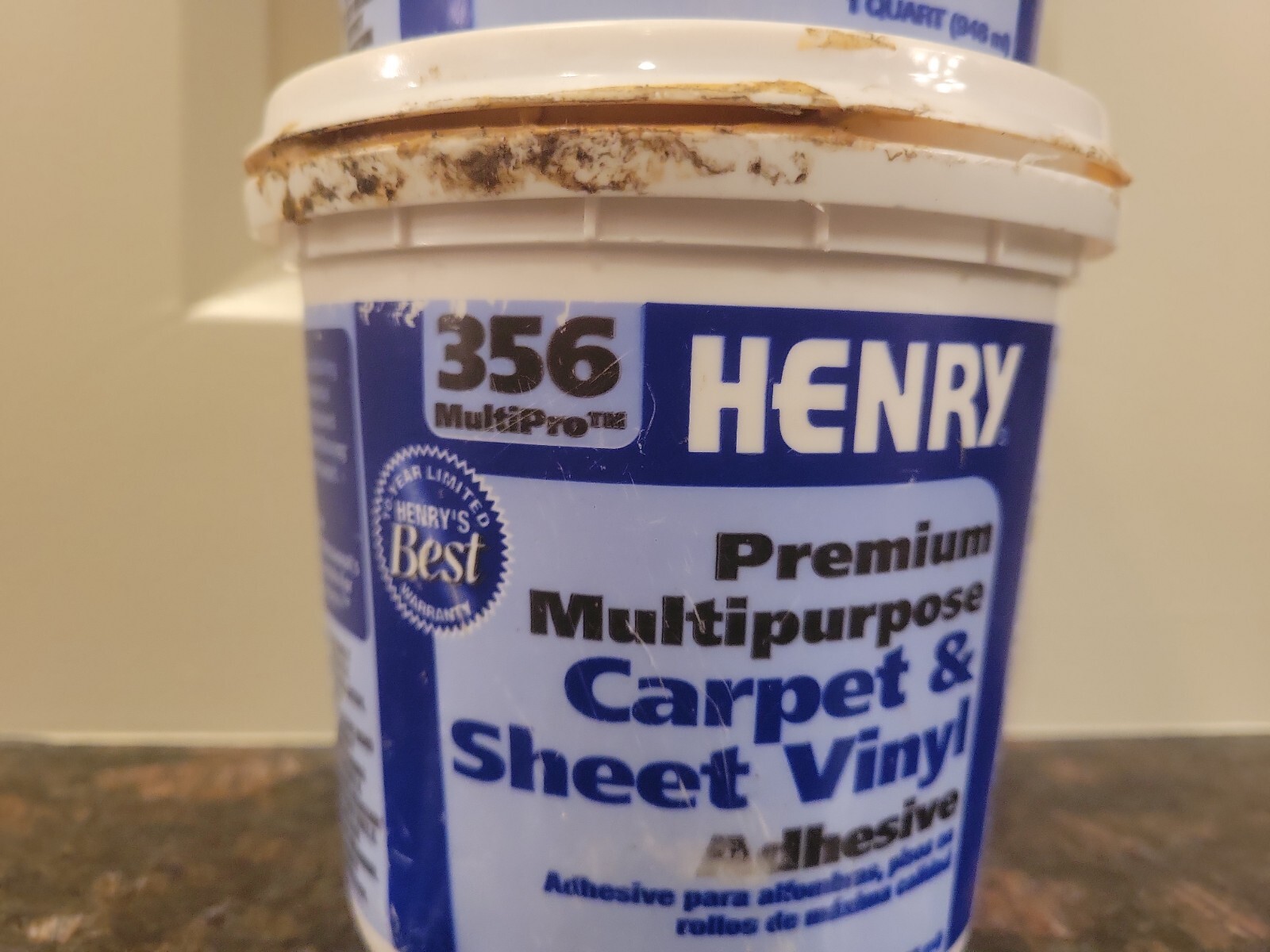 2( Two) Cans HENRY Premium Multipurpose CARPET & SHEET VINUL Adhesive 1 Quart ea