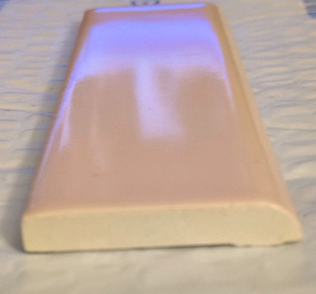 Glossy USA 2″ X 6″ Peach Coral Light Pink Reclaimed Robinson Bullnose New