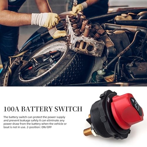 Battery Disconnect Switch 12V-32V Battery Master Cut Shut Off Isolator Switch
