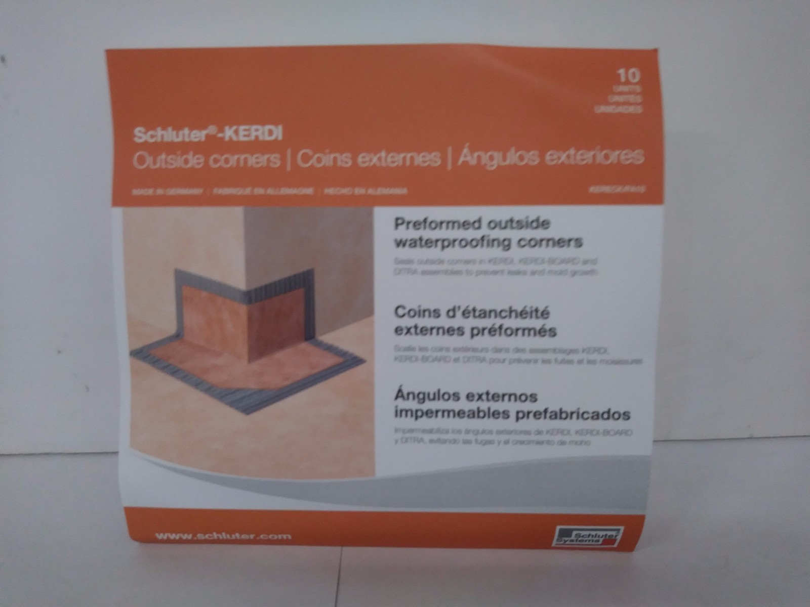 Schluter KERDI – Outside Corner Waterproofing 10-pack – KERECK/FA10