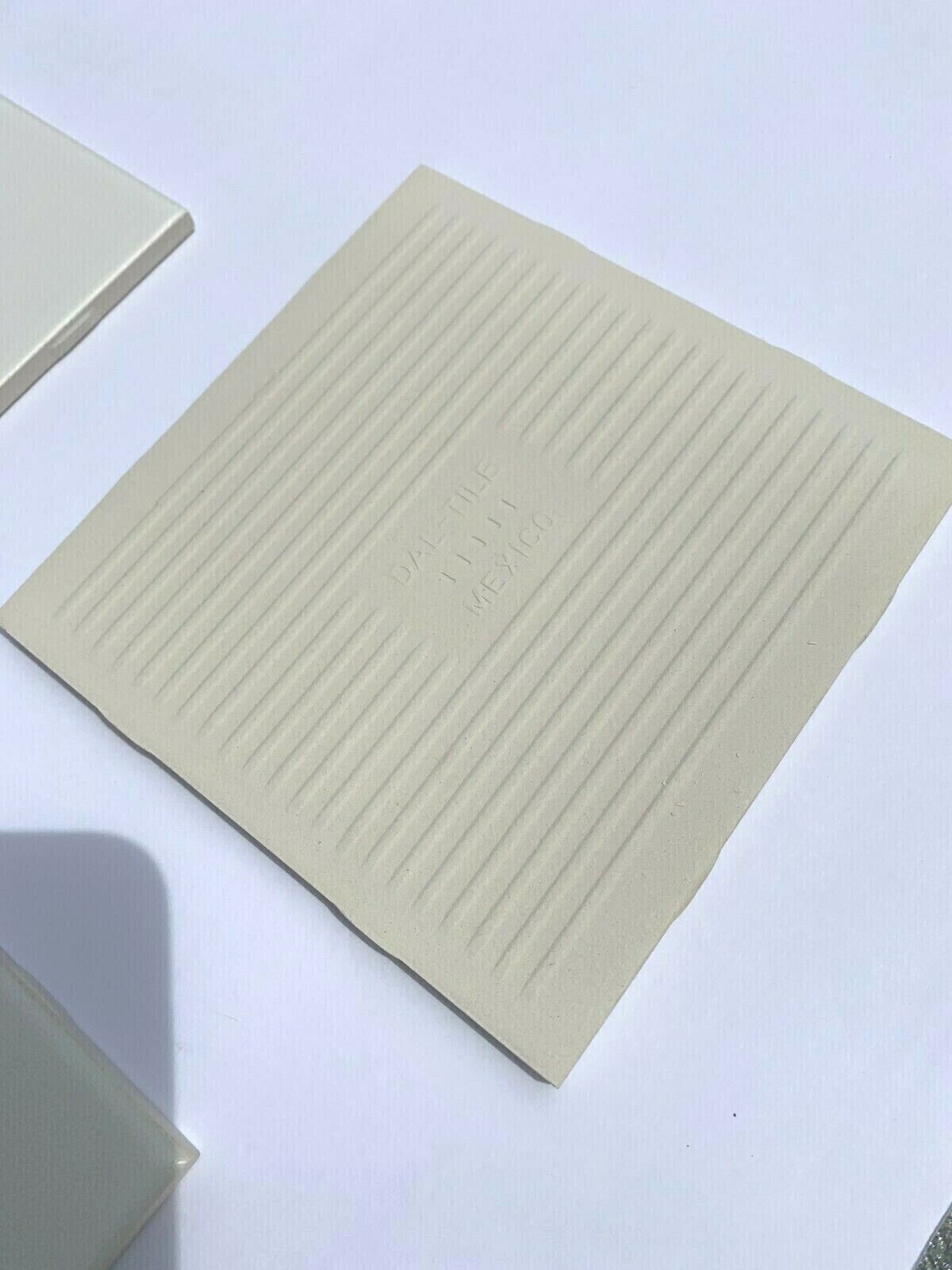 NEW VINTAGE CERAMIC DALTILE ARCTIC WHITE 1290 CRYSTALTEX 6″ X 6″