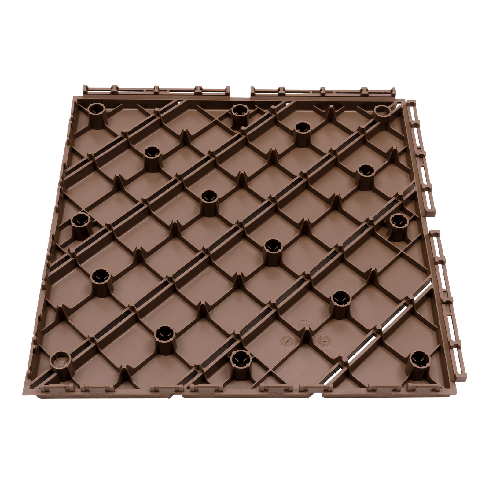 27 PACK Plastic Interlocking Deck Tiles Outdoor Patio Flooring Coffee 12″x12″.