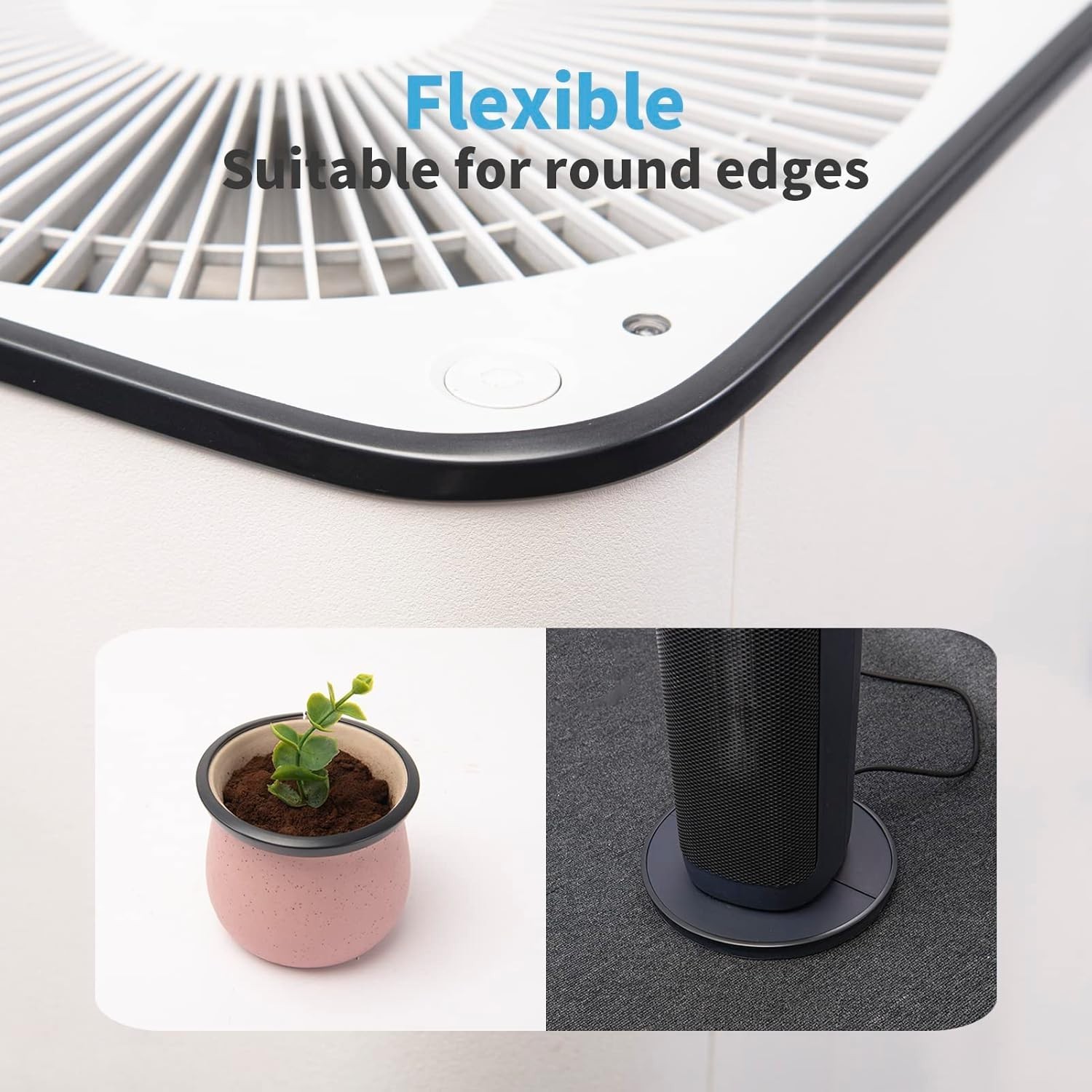 20ft Outside Vinyl Corner Trim Peel and Stick for Tile and Wall Edges, Furnit…