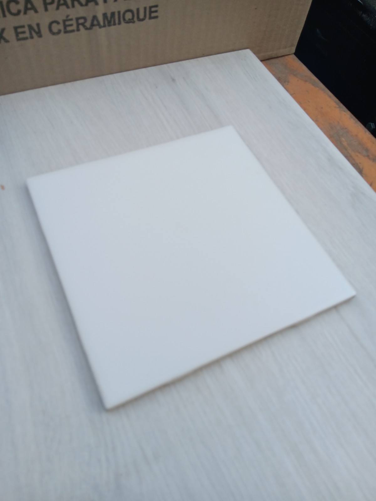 1 Box -50 Tiles (6 ft²) – Matte Artic White 4×4 Ceramic Subway Tile..Vintage