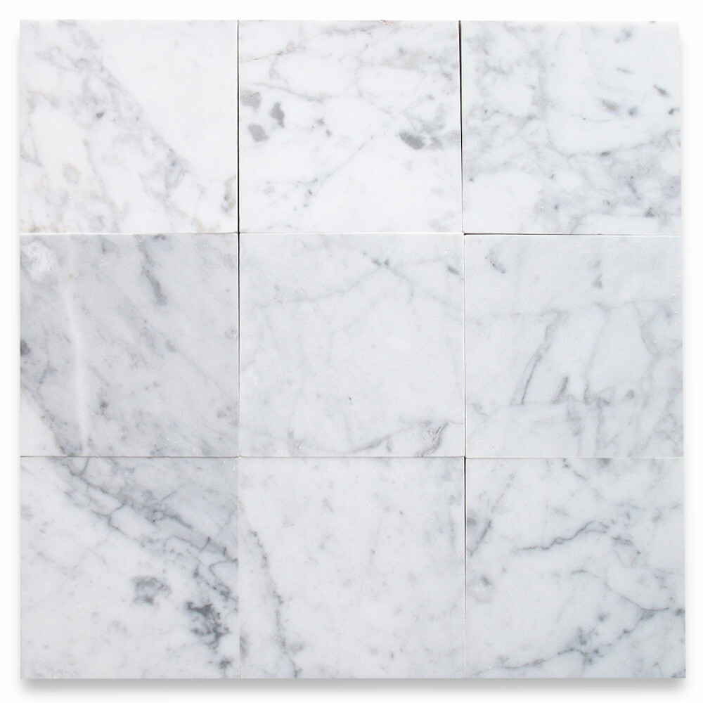 C42P 6×6 Carrara Tile Venato Bianco White Marble Polished Wall & Floor