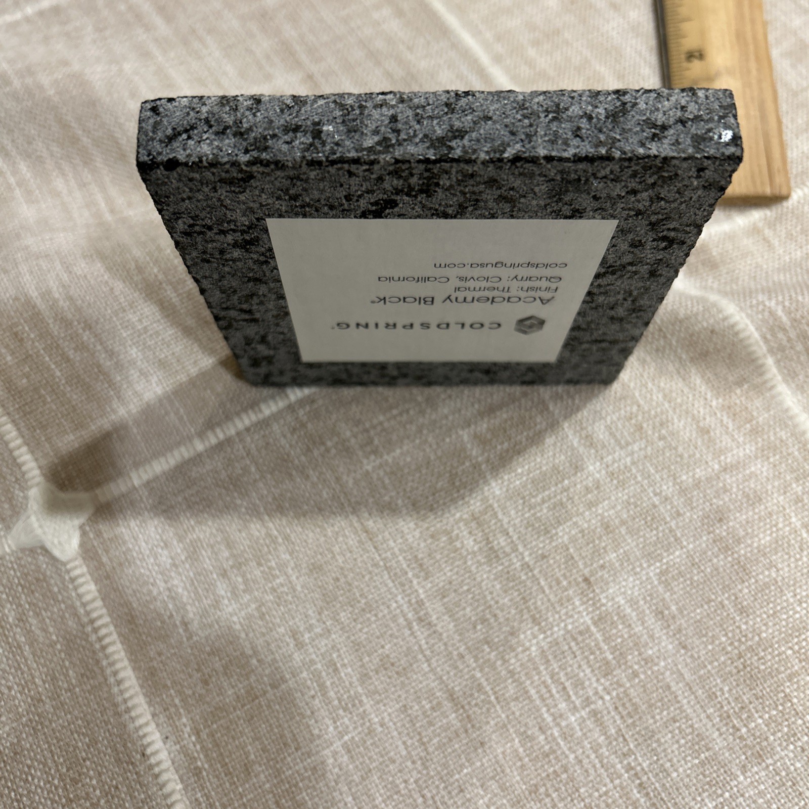 Coldspring Granite Academy Black Thermal Sample Quarry Tile Paver Stone 4×4 4″sq