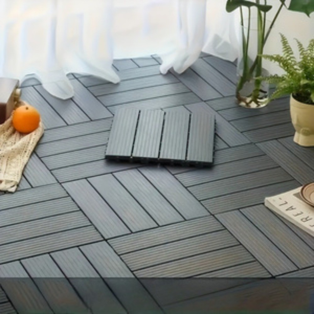FAXHION 48/24 Pieces – 12 X 12 Interlocking Terrace Tiles