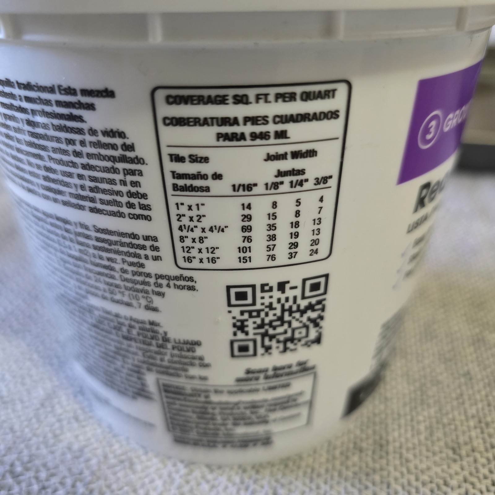 Simple Grout Ready To Use – Pre Mixed (1 Quart) Artic White