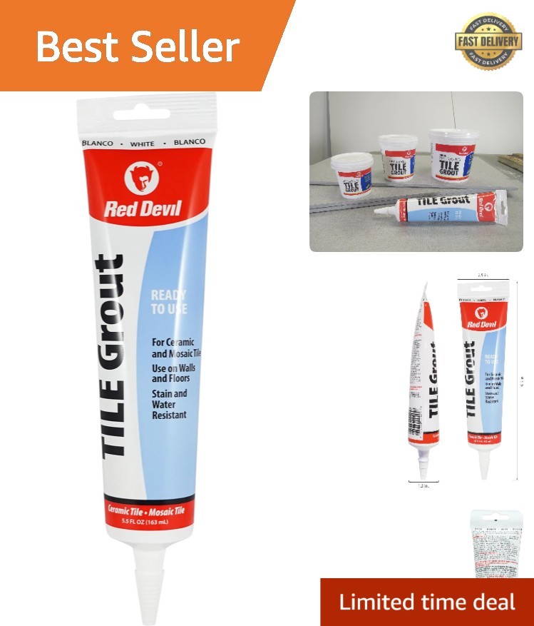 Pre-Mixed Tile Grout – Professional Quality, Excellent Adhesion, Ideal for Wa…
