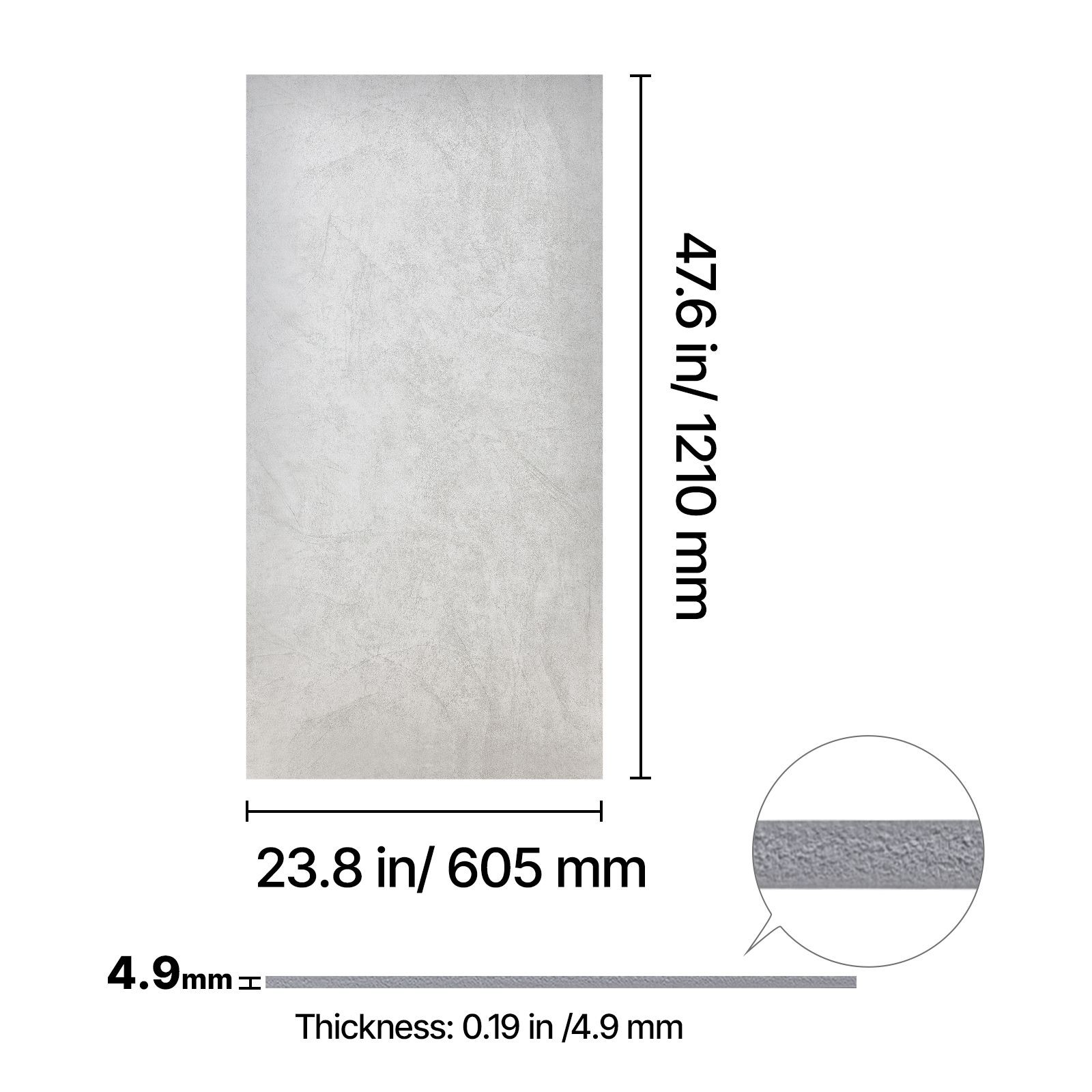 24 x 48 in PVC Ceiling Tiles 10 – Pack Drop Ceiling Panels White Marble, PVC