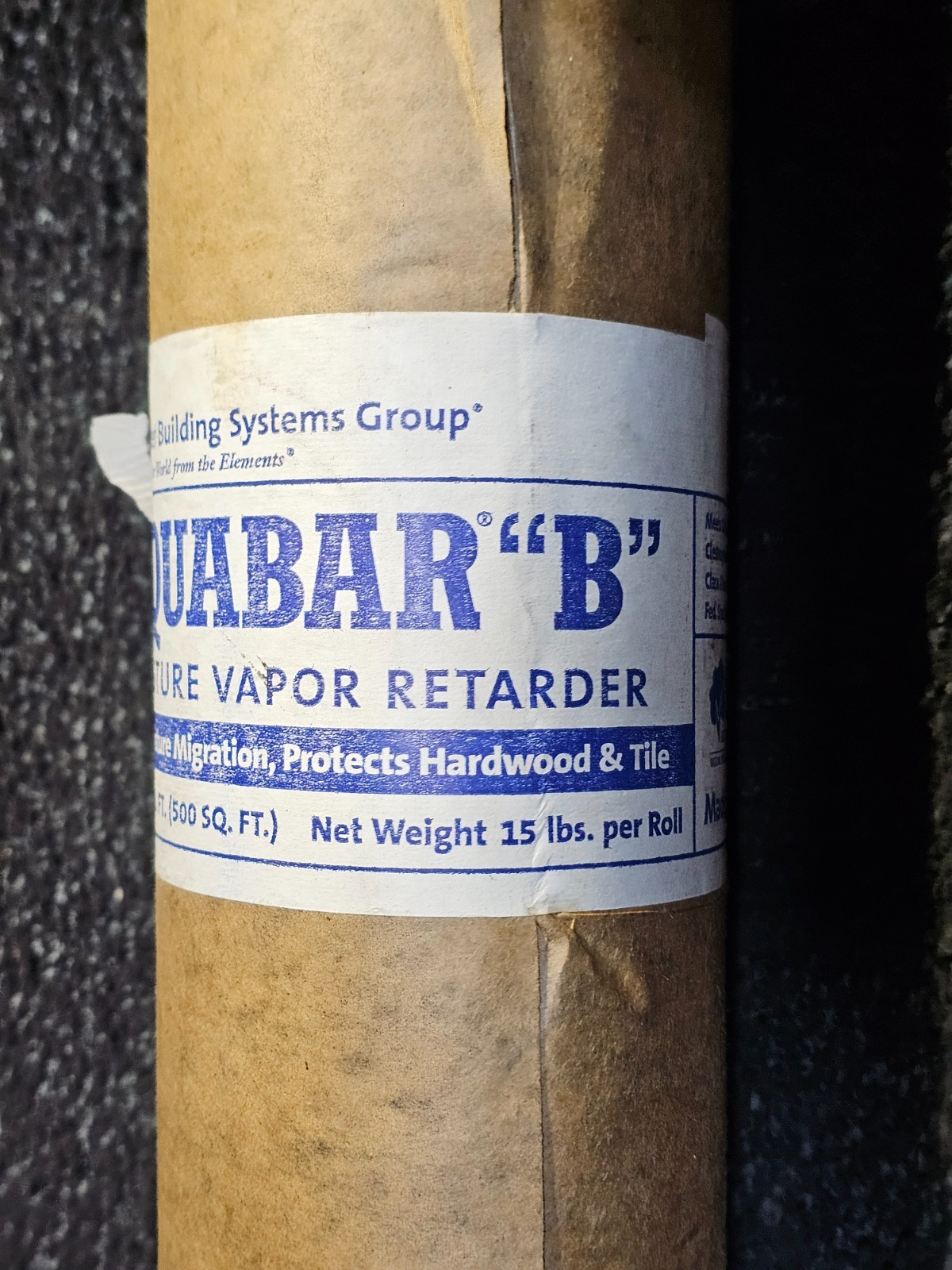 Fortifiber Aquabar “B” Flooring Underlayment 500 sq. ft 36″ X 167′ x 7 mil Thick