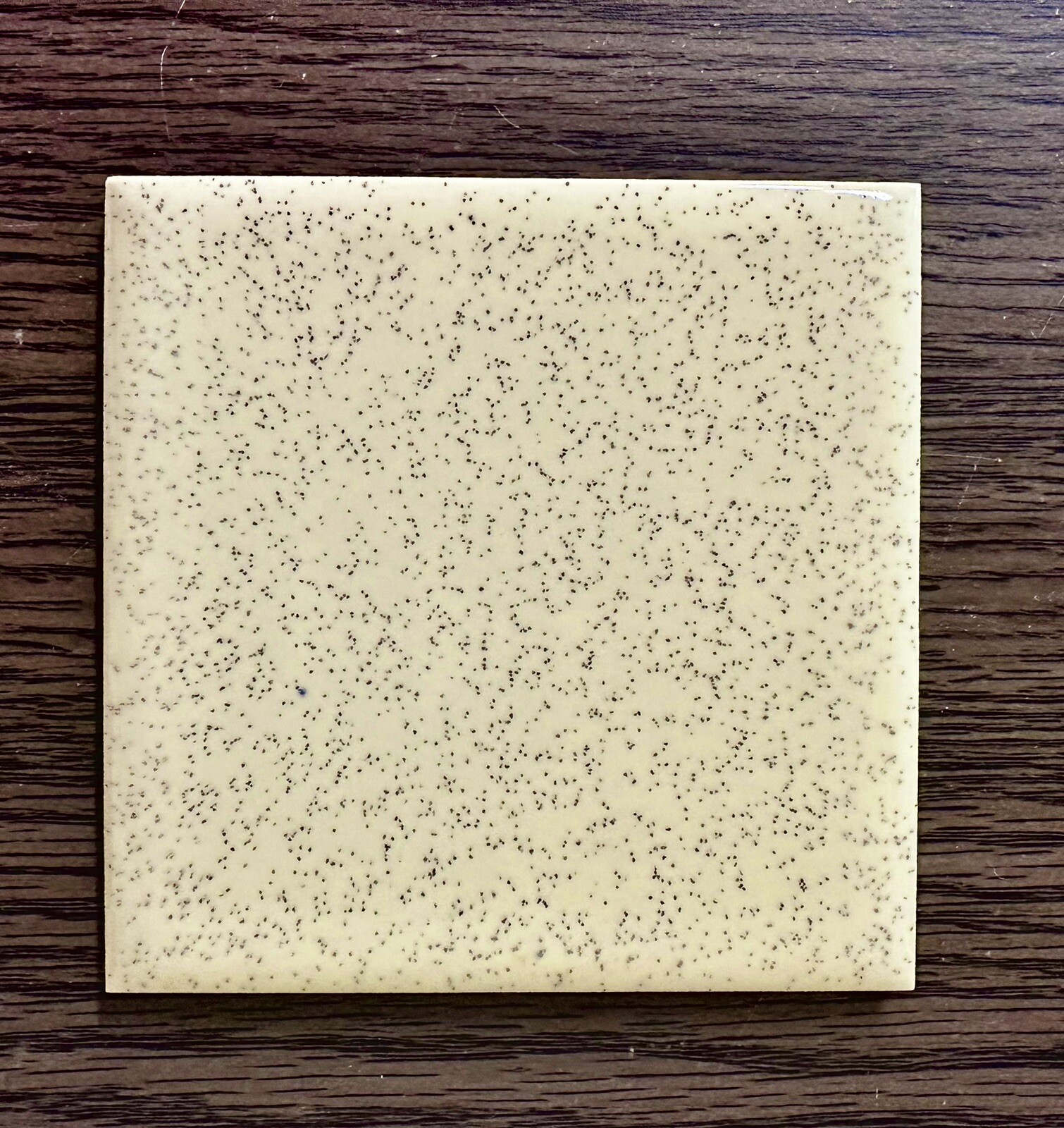 10-Vintage 1950’s Stylon Ceramic Tiles Color #311 Stardust Ivory 4-1/4” NOS