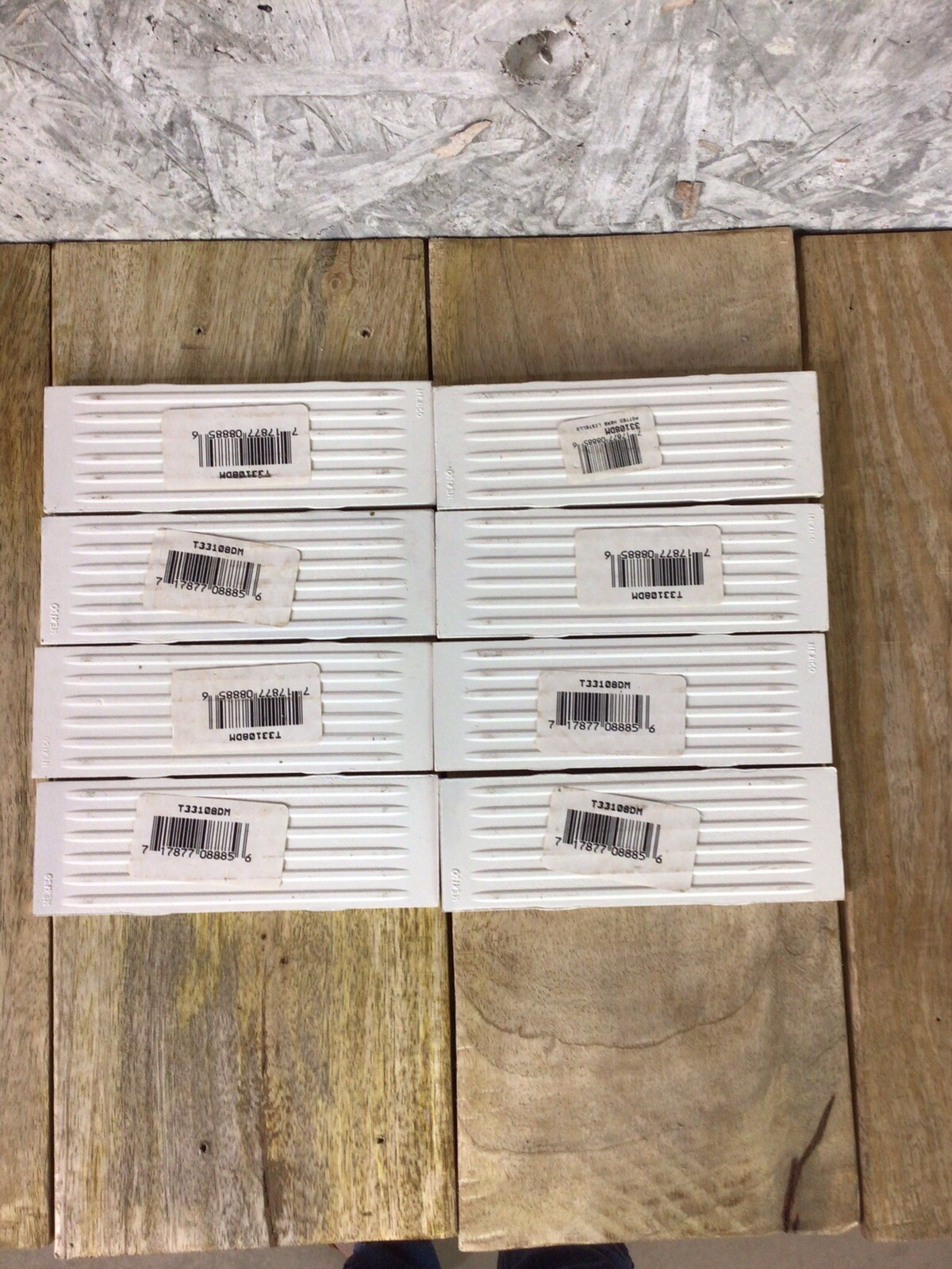 White Field Accent Wall Tile Potted Herbs Rosemary Chives Sage Set of 8