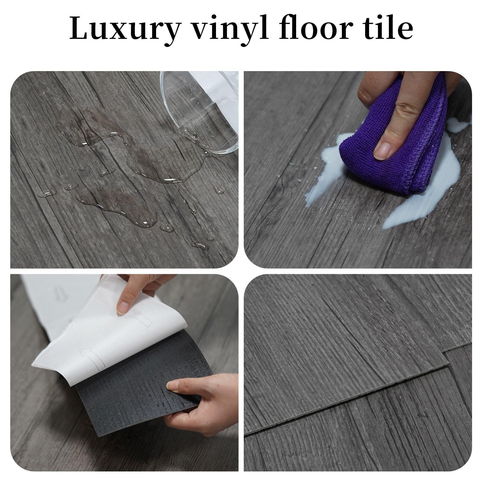 Peel and Stick Floor Tile, 54 Sq.Ft Self Adhesive Vinyl Flooring Plank, 36 Pi…