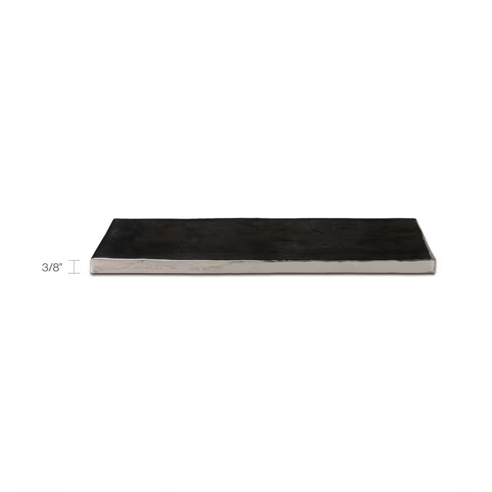 Cloe Subway Glossy Black 2.5 In. X 8 In. Handmade-Look Ceramic Wall Tile (10.64