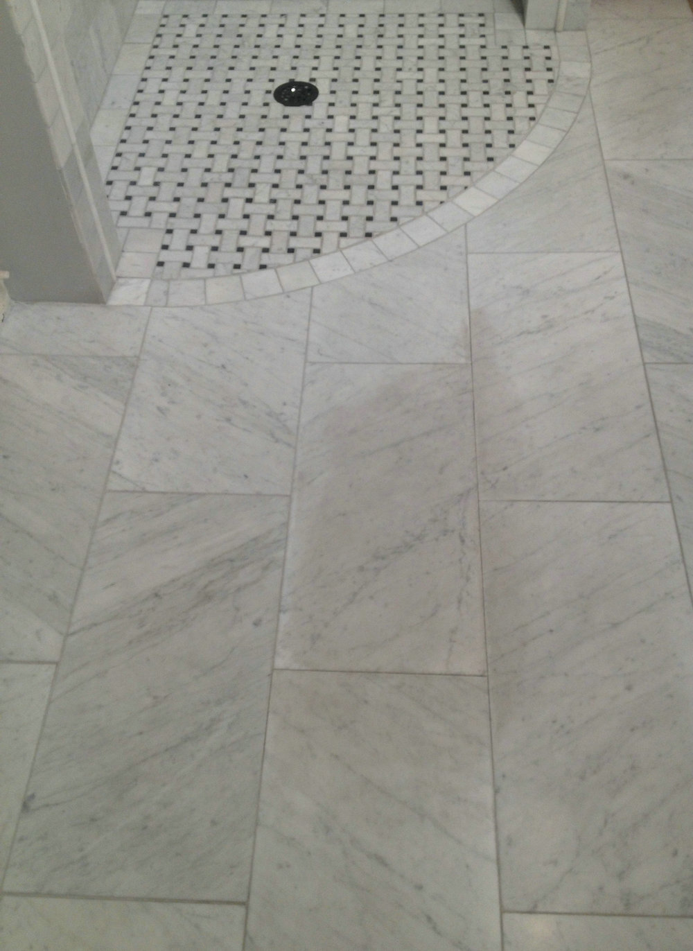 C48H 12×24 Carrara Marble Wall Floor Tile Honed White Carrera Venato Bianco