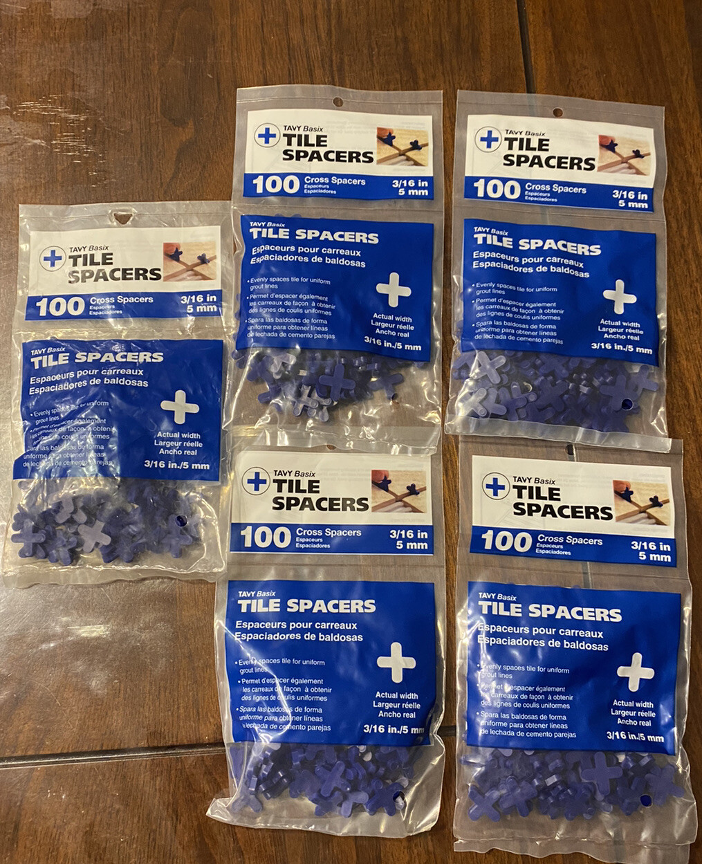 🔥🛠NEW Tavy Basix Cross Tile Grout Spacers 3/16in 5mm Ne(5x 100pcs) 🔥🛠