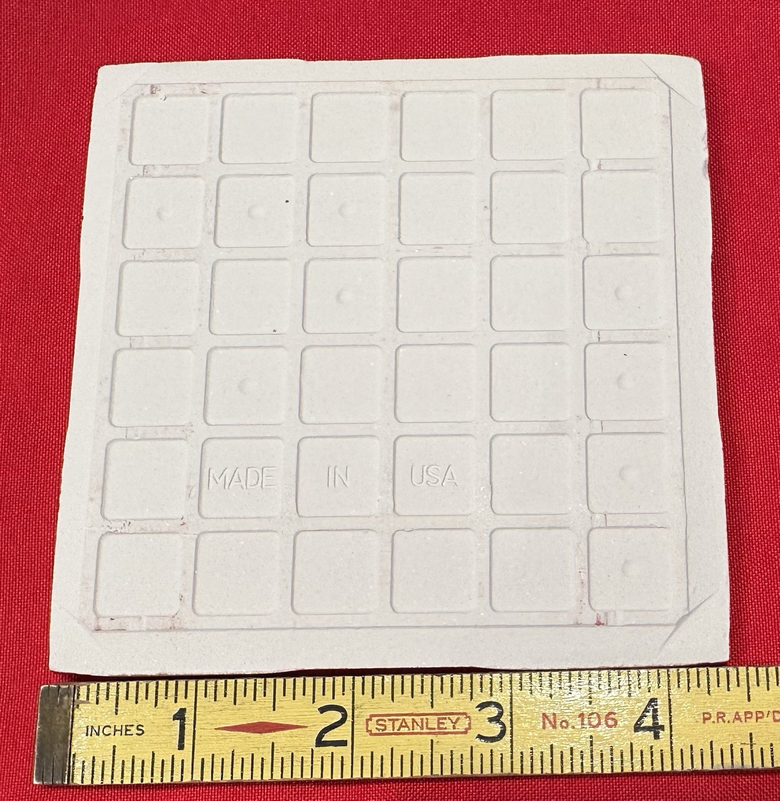 1 pc. Brilliant High-Quality RED: 4-3/8″ Glossy Ceramic Tile by Florida Co. NEW