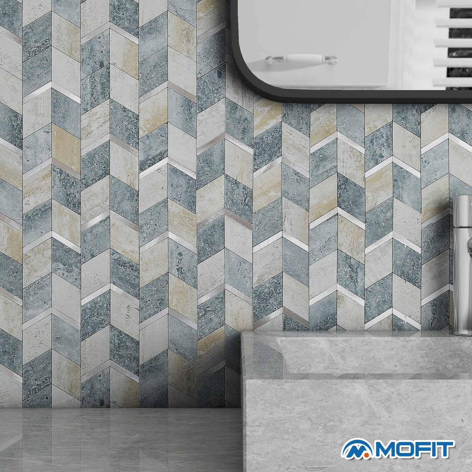 MOFIT Peel and Stick Backsplash for Kitchen,3D Wall Panel Peel and Stick Tile…