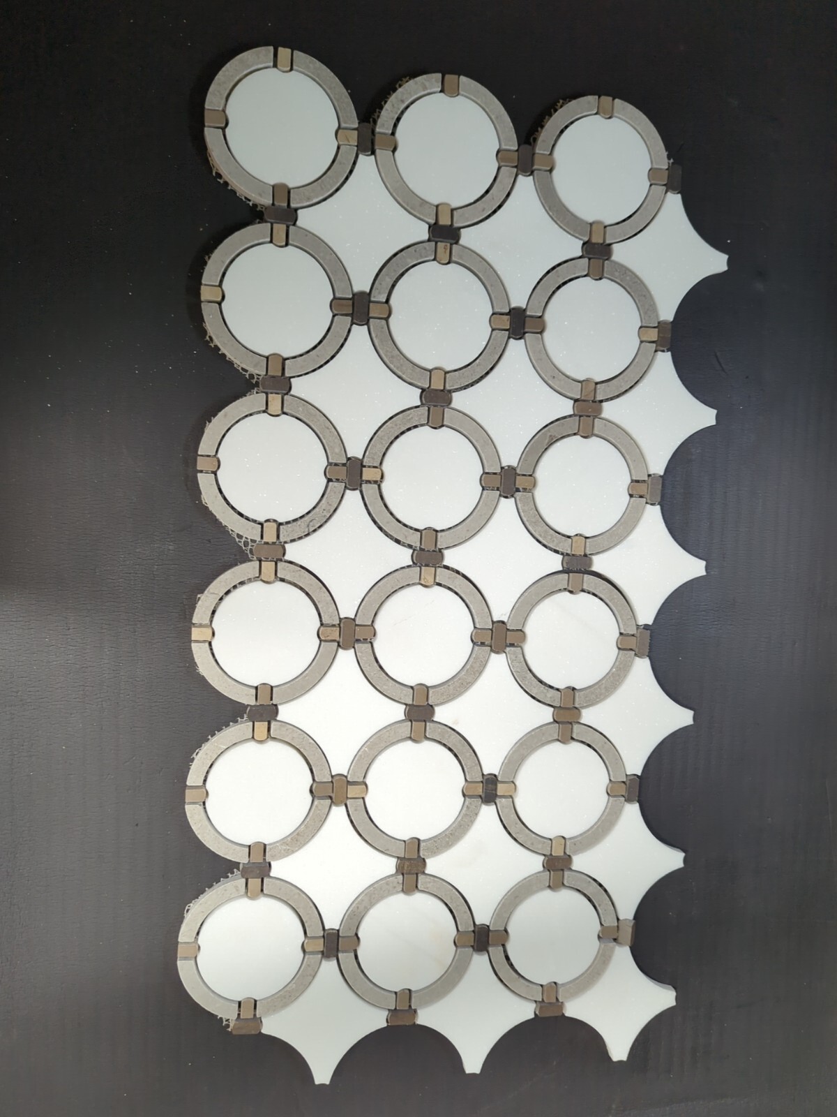 Marble Mosaic Tile Sheet 12″ Honed Daltile Rain Stratus White Natural Stone