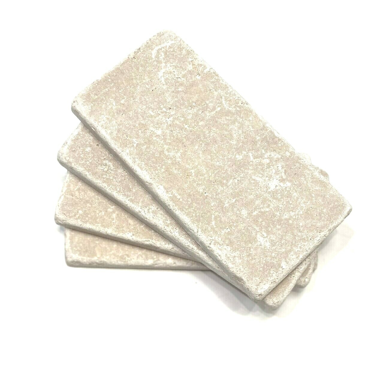 Ivory Light 3×6 Tumbled Travertine Tile Wall Floor Kitchen Backsplash (1 piece)