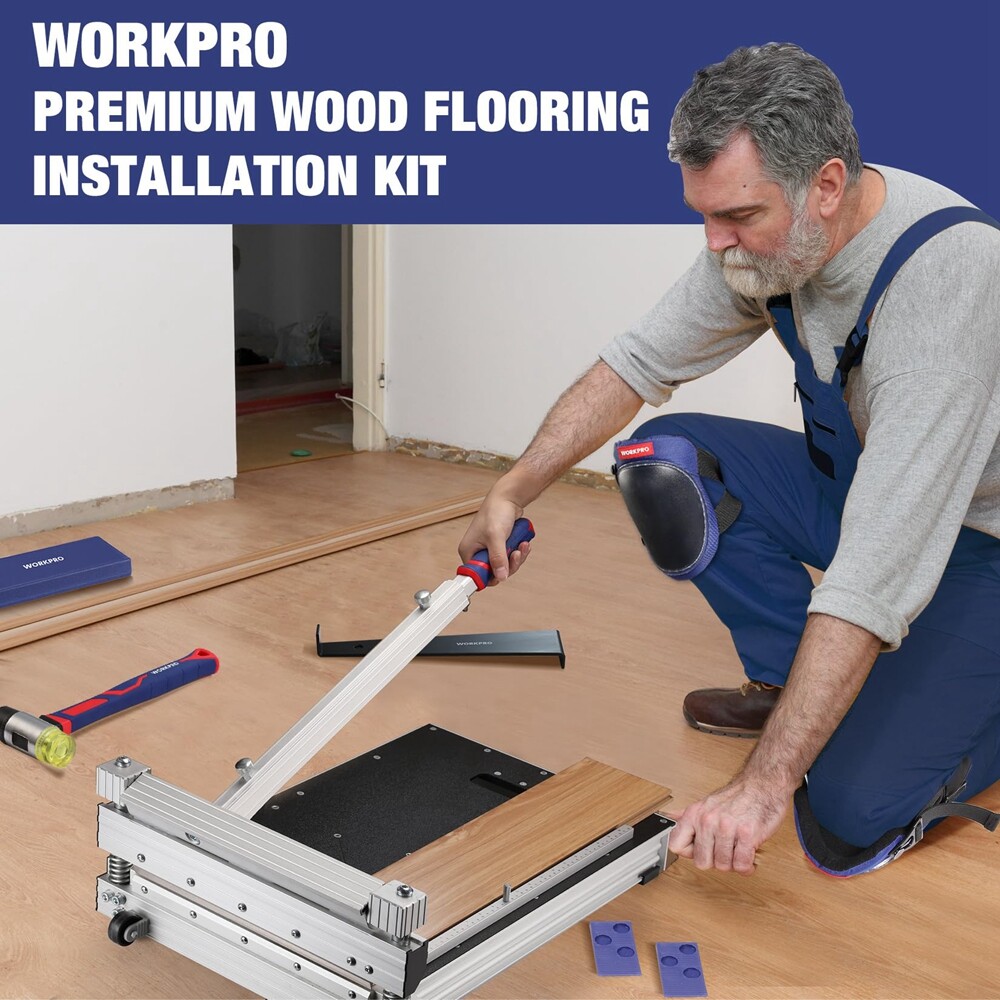 WORKPRO 13″ Flooring Cutter/Laminate Flooring Installation Tool Spacers Knee Pad