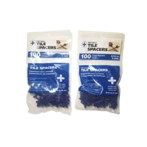 Tavy Basix Cross Tile Spacers 3/16in 5mm 200pc 2 Pack Brand New (2x 100pcs)