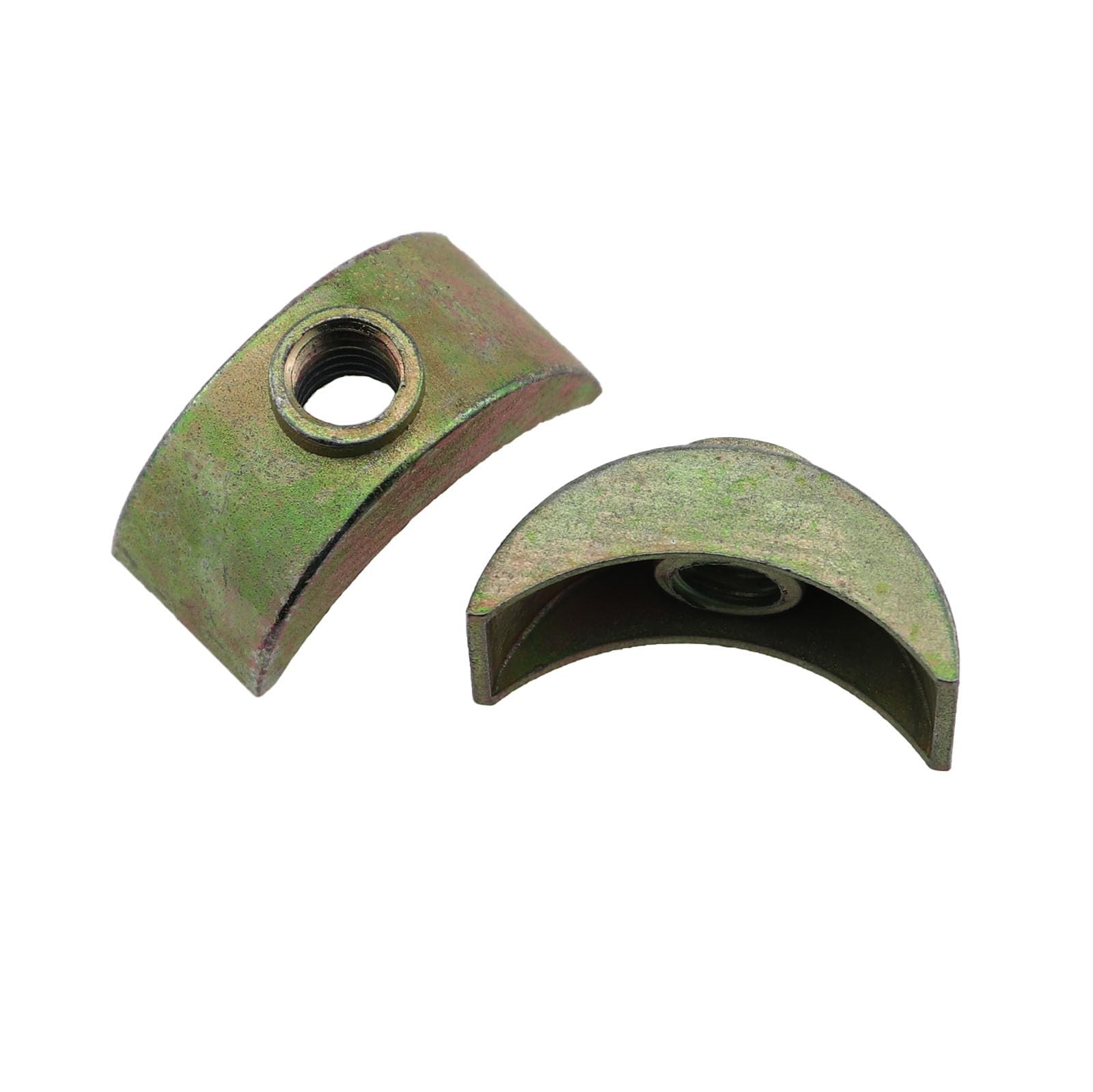 Guifeng 14PCS M6 Half Moon Nut Connector Closet Bed 24.5x11mm, M6, Green