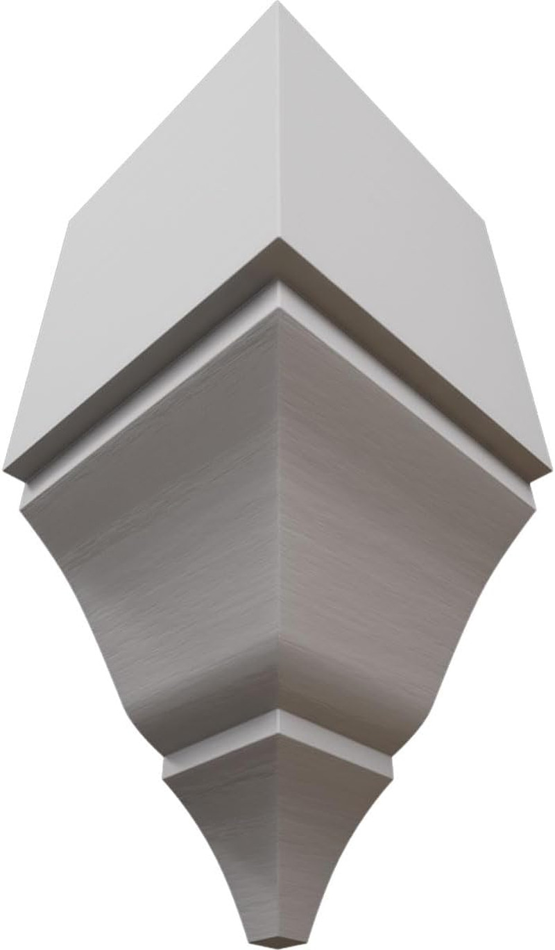 3 5/8″W X 3 5/8″P X 7 1/2″H Americraft Solid Paint Grade Wood inside Crown Mould