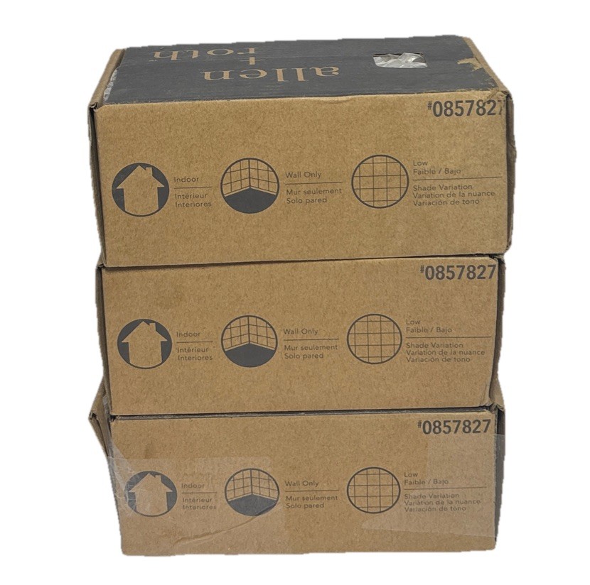 Allen + Roth 12 Pack Charcoal Ceramic Half Round Tile 0857827 1.2 x 6 in 3 Boxes