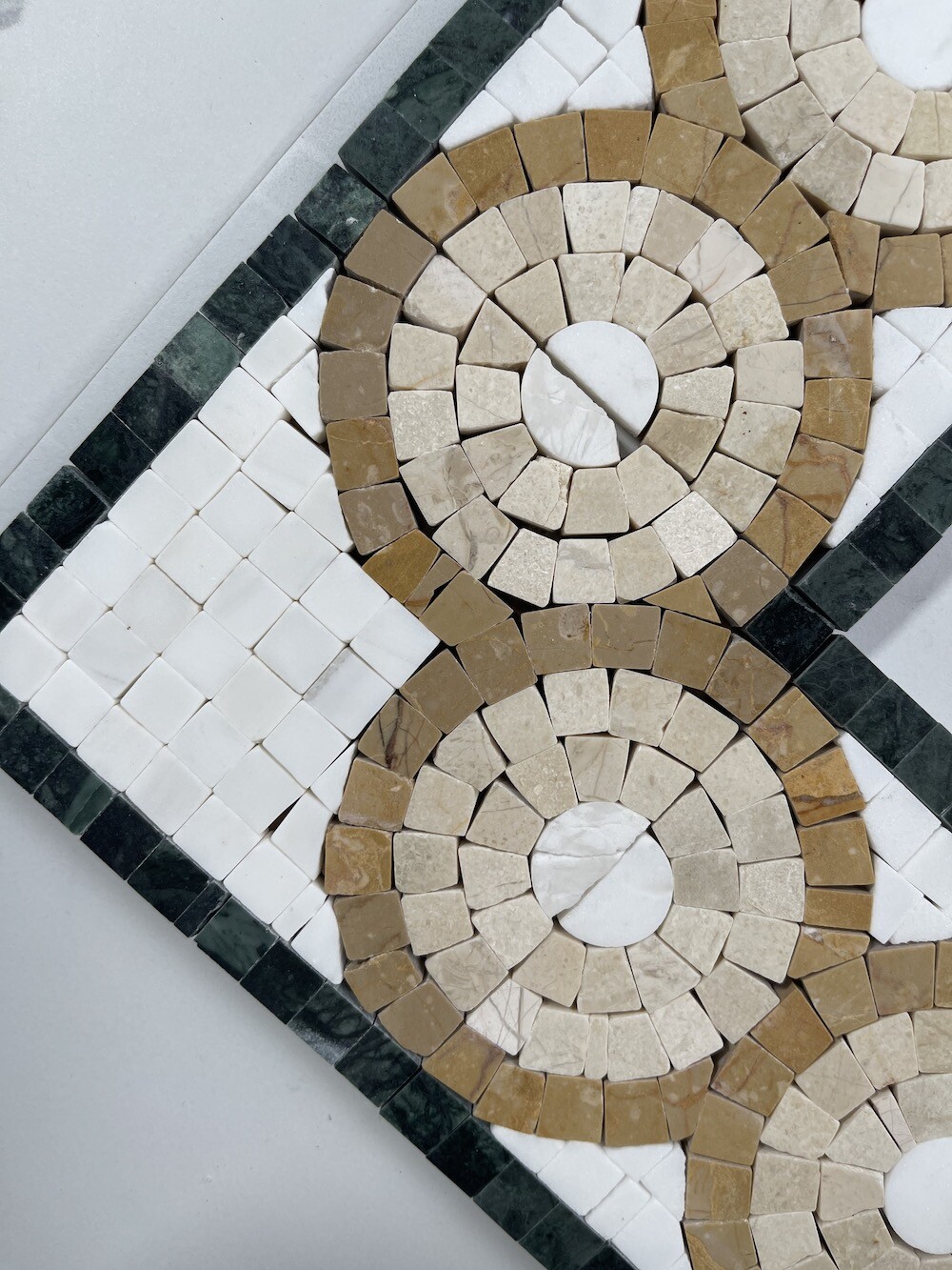 B0084P Marble Mosaic Border Accent Listello Tile Aura Gold 4×11 Polished