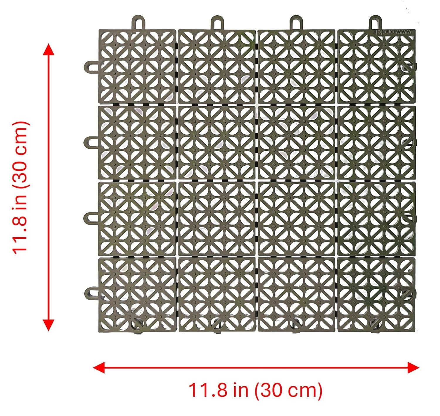 Multiflex Interlocking Decking Tiles – 22 Sqft, Weather-Resistant, Easy Install
