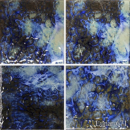 Fujiwa Porcelain glazed Swimming Pool Waterline Tile LUNAR-671 BlueBlend 6×6 2SQ