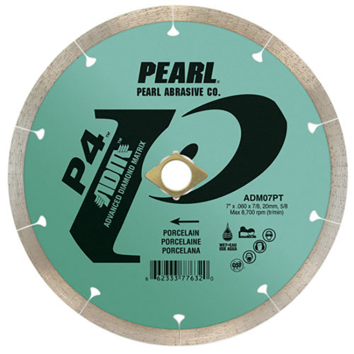 Pearl Abrasive P4 Reactor ADM Porcelain Diamond Blade 4 1/2 Inch to 14 inch