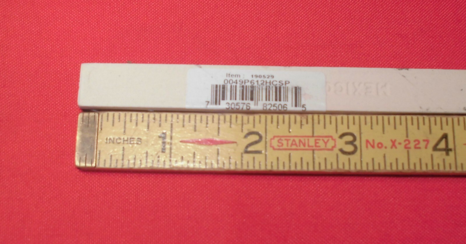 1 pc. *Gloss White #SL10* Ceramic Tile; Pencil – Liner – Sizzle; 1/2″ X 6″ A.O.