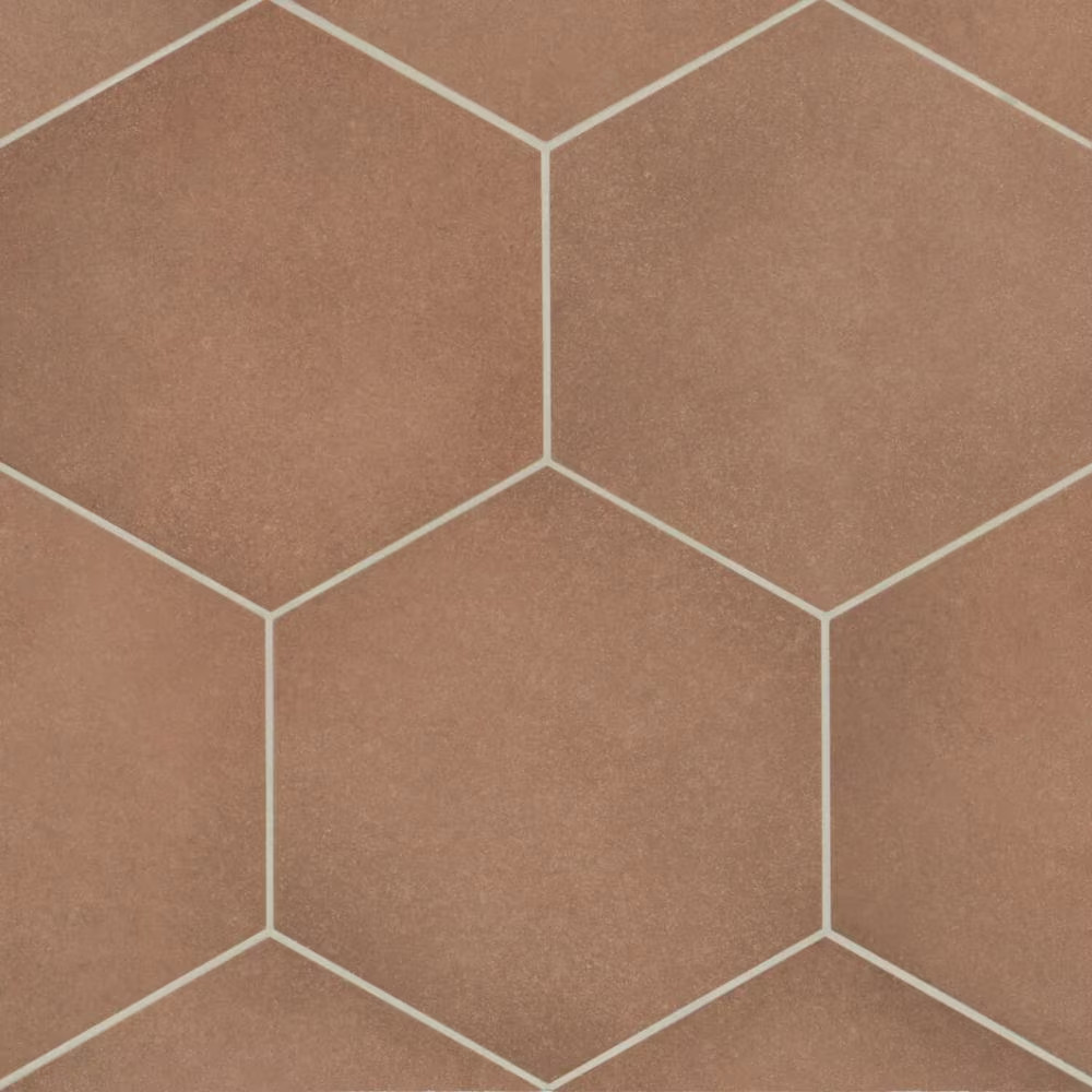 Makoto Hexagon 10 In. X 10 In. Matte Umi Terracotta Porcelain Floor Tile (10.76