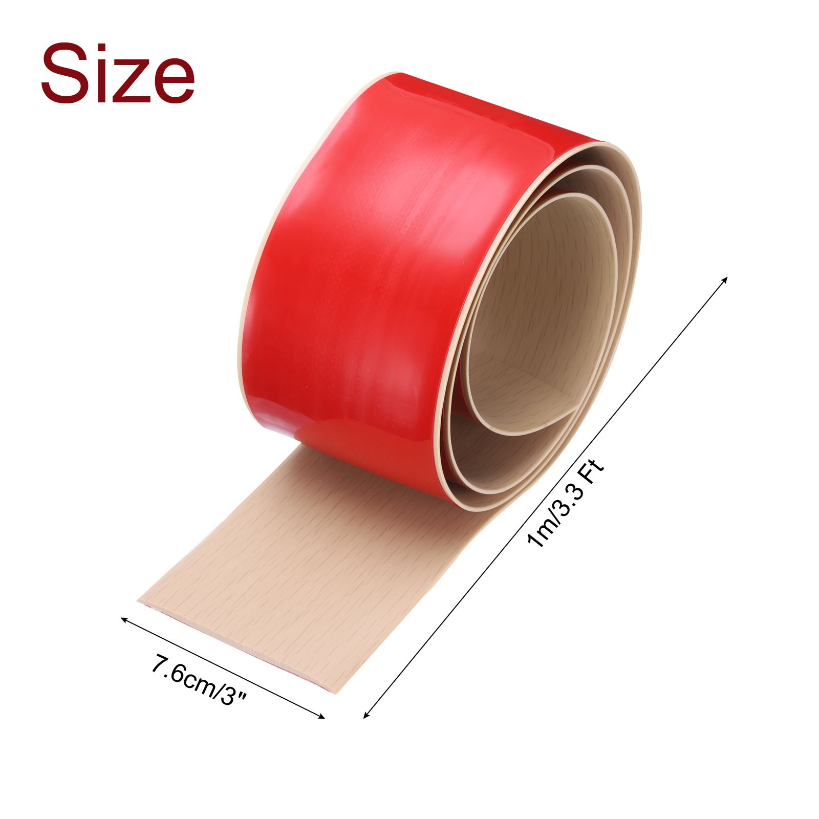 3.3Feet Floor Transition Strip Self Adhesive 3″ Floor Cover Strip Maple Grain