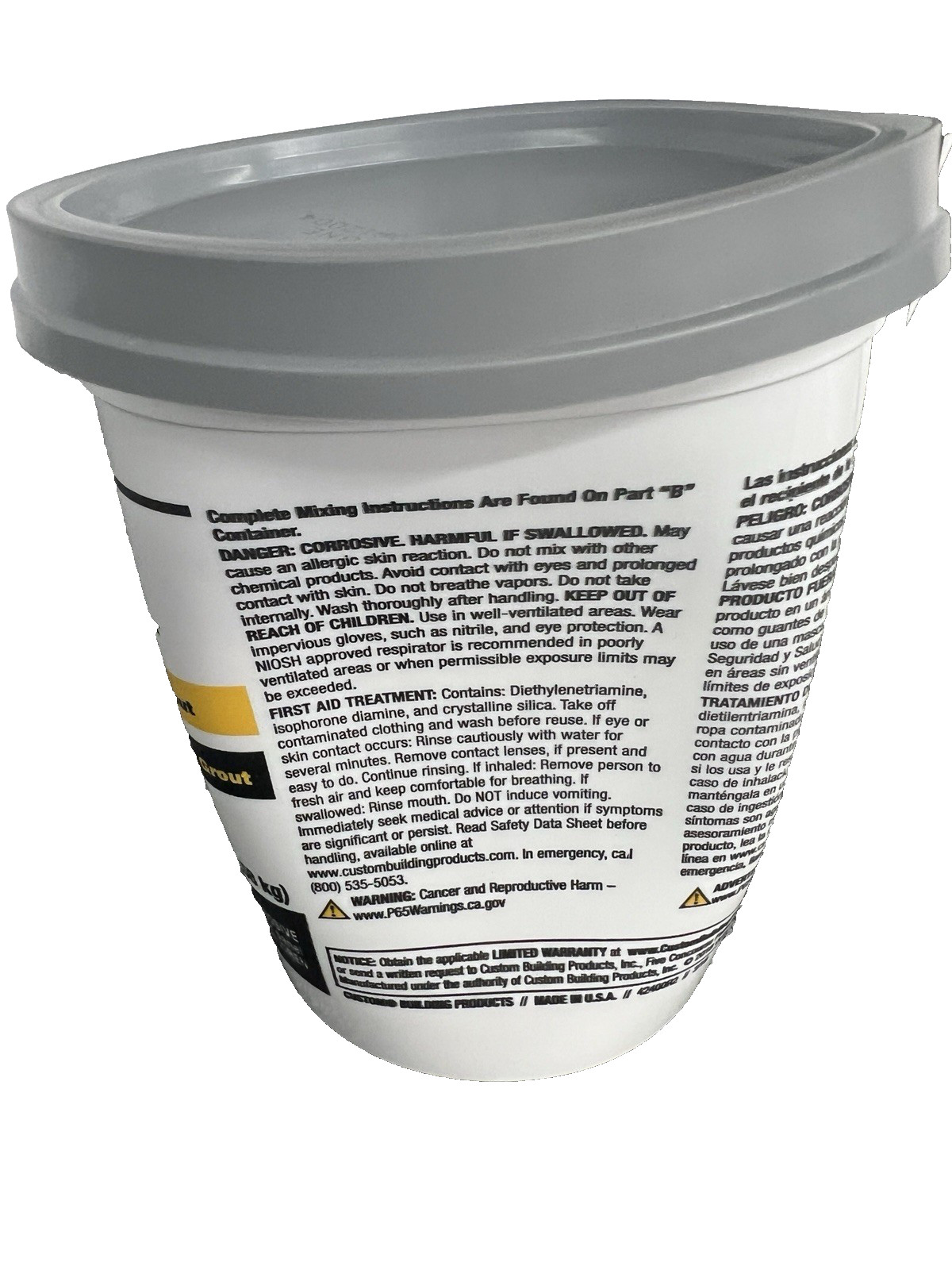Custom Building Products CEG-Lite Part A Epoxy Grout BONE # 382, 1.3 lb