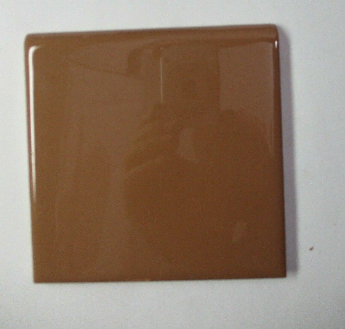 1 Bullnose Wheeling US 4-3/8″ 1960 Gloss Chocolate Brown Mocha Ceramic Wall Tile
