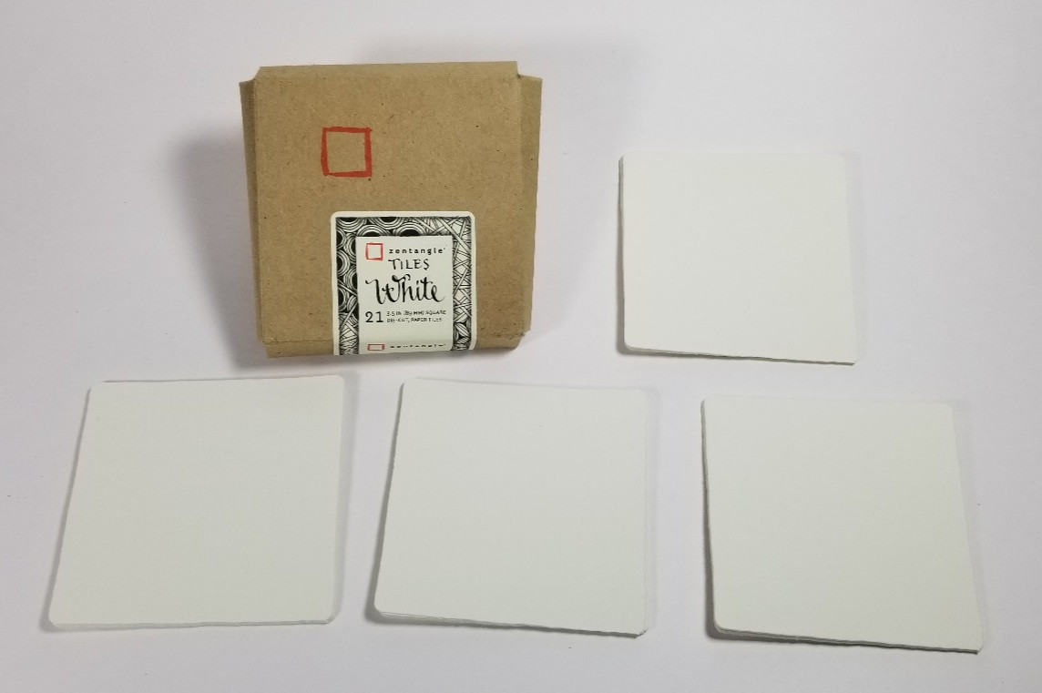 Zentangle Square Paper Tile Sampler Pack 20 Die-Cut Pieces