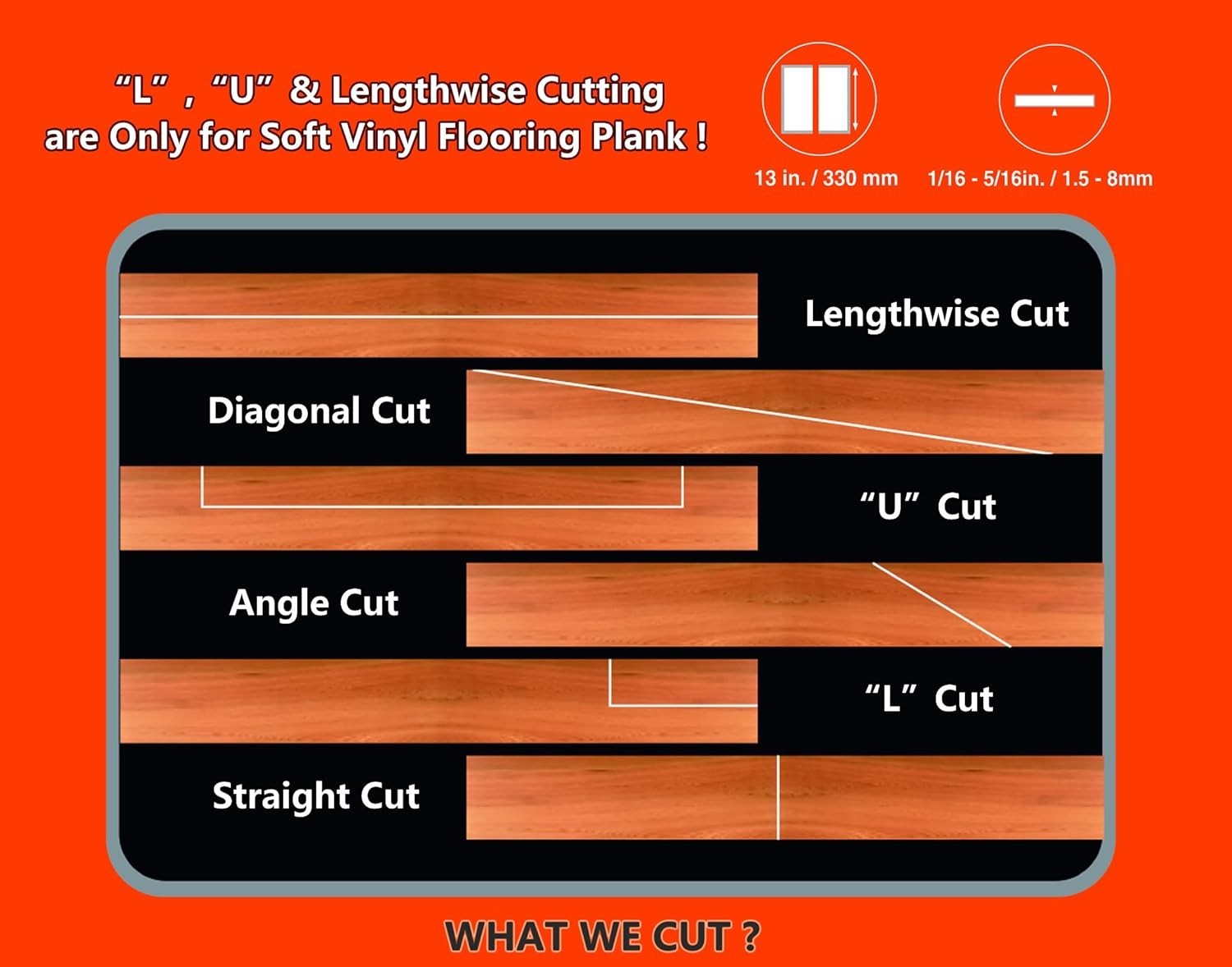 Floor Cutter for VCT, LVT, PVC, Rubber Floor and Rigid Core VINYL Plank
