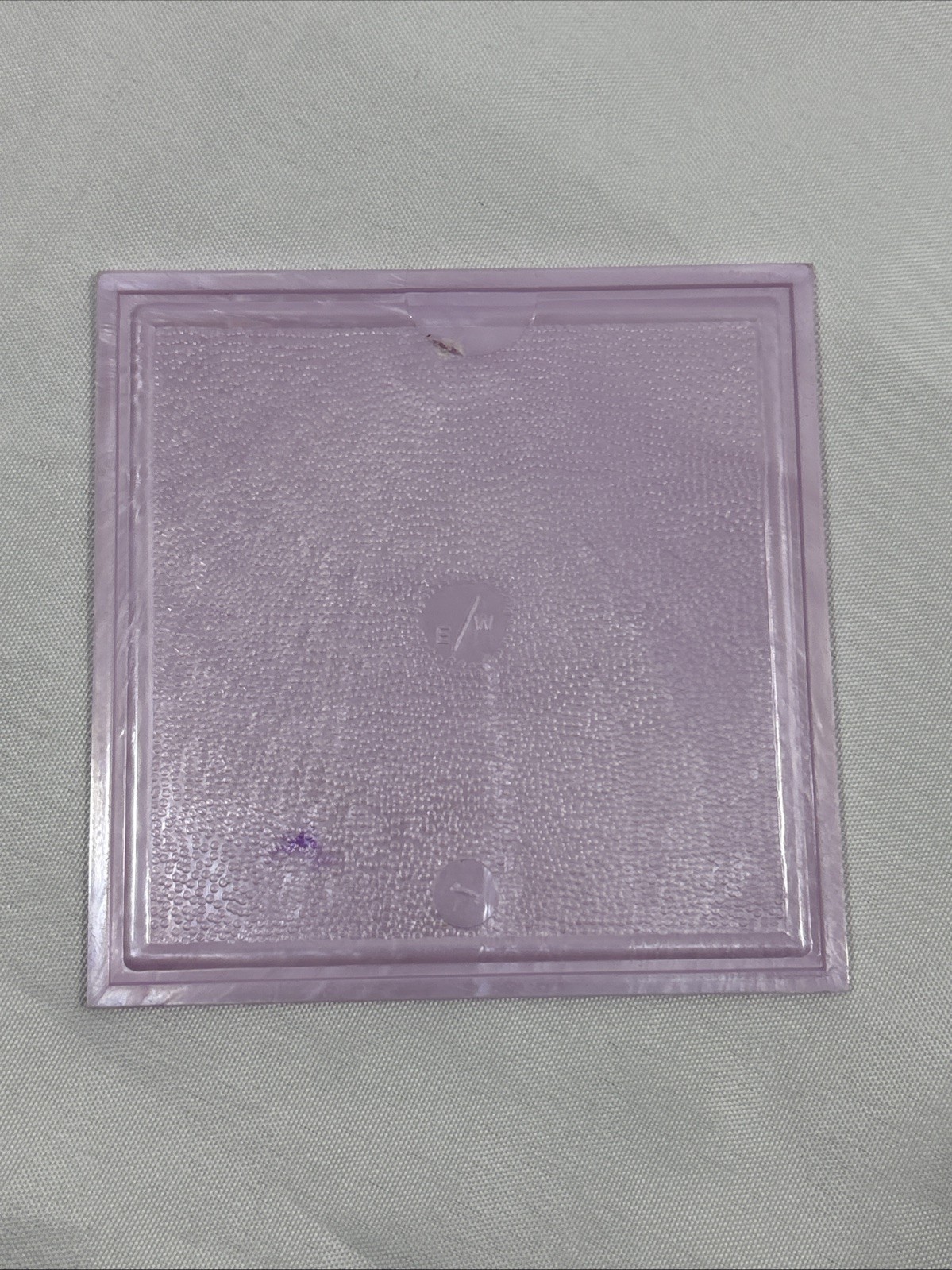 5 Vintage Lilac Pink/Purple Plastic Polystyrene Wall Tiles 4.25″x4.25″ Metallic