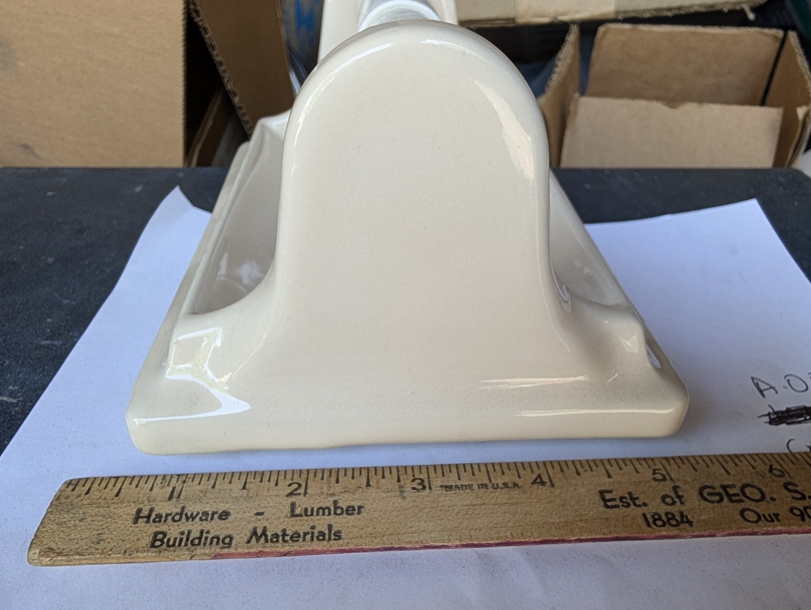 American Olean Porcelain Toilet Paper Holder #554 “Bone” #06 Tile USA NEW