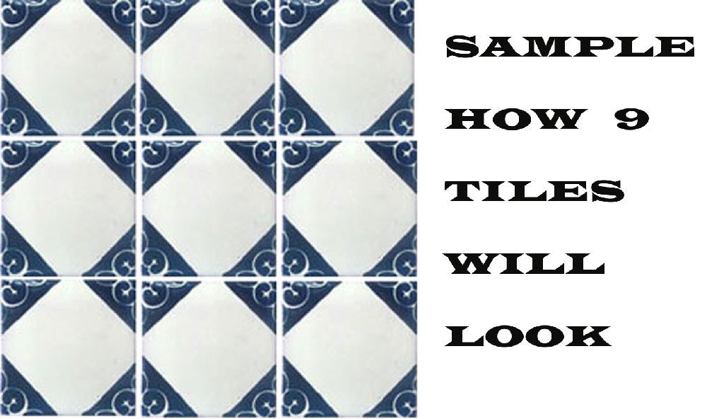 #C078) Mexican Tile sample Ceramic Handmade 4×4 inch, GET MANY AS YOU NEED !!
