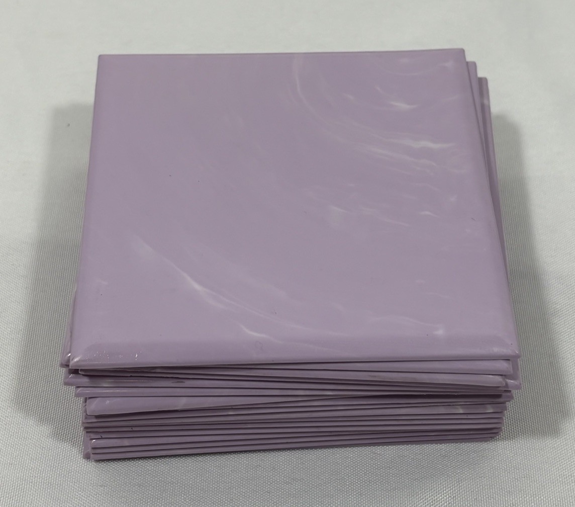 5 Vintage Tile-Rite DeLuxe Purple Marble Plastic Polystyrene Wall Tiles 4.25″