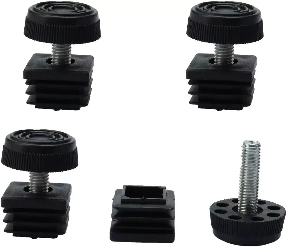 Uxcell Leveling Feet 25 X 25Mm Square Insert Furniture Adjustable Leveler 4 Sets