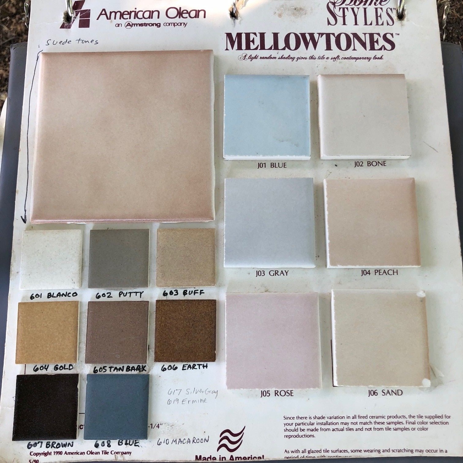 Discontinued American Olean 4 1/4″ field Tile Counter Edges & many other trim