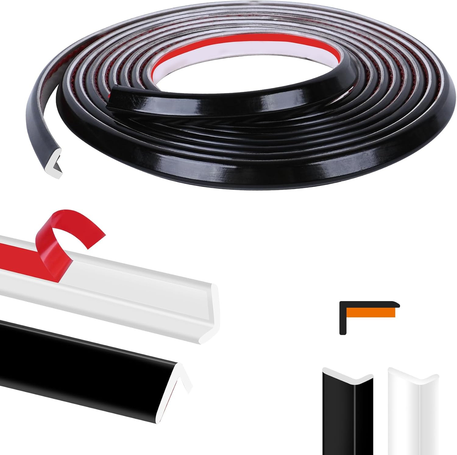 Peel and Stick Tile Edge Trim 10Ft L-Shape Tile outside Corner Molding Vinyl Til