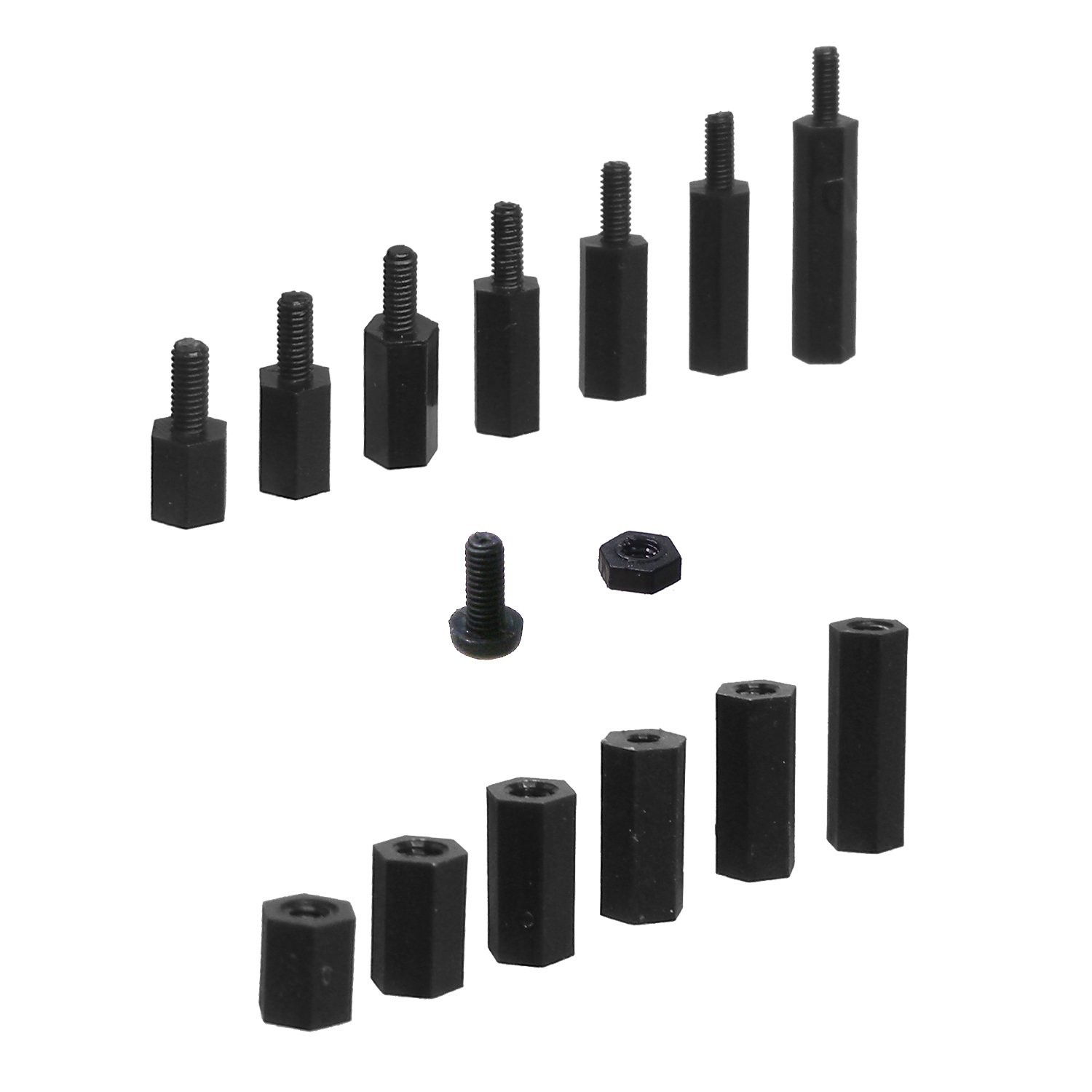 MakerSpot Raspberry Pi Nylon Standoff Kit M2.5 Screws One Size,